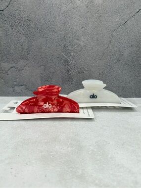 Alo Acrylic Illusion Claw Hair Clips set of 2